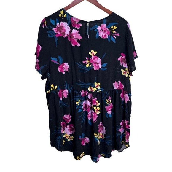 TORRID Floral Babydoll Tunic Top Size 3 - Picture 6 of 11